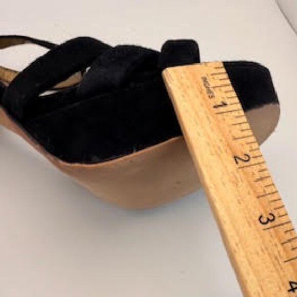 Sam Edelman Black Suede Platform Heels Size 10.5 - Picture 9 of 14